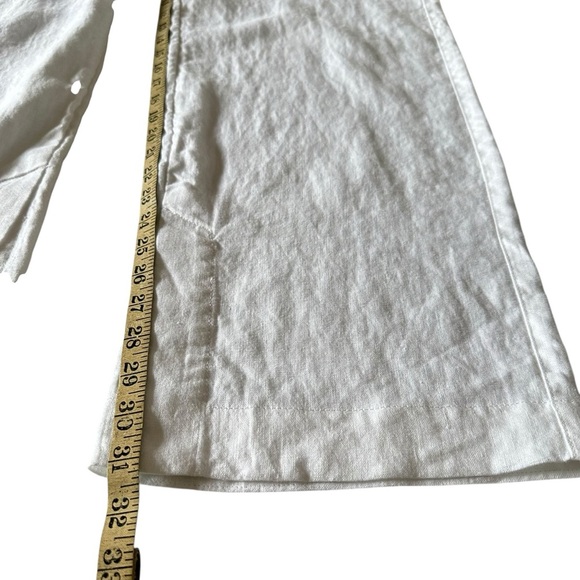 ATHLETA RETREAT LINEN CALLA LILY WHITE SIZE SMALL TALL - Picture 15 of 16
